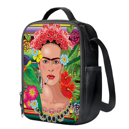 Frida Kahlo Serape Print Crossbody Lunch Bag