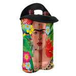 Frida Kahlo Serape Print Double Neoprene Wine Tote