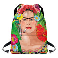 Frida Kahlo Serape Print Drawstring Backpack