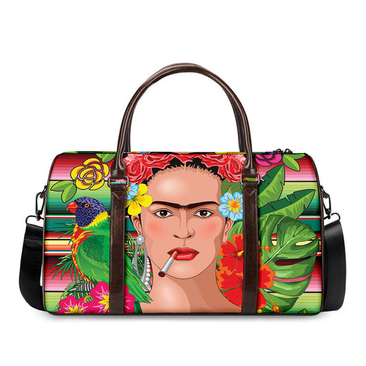 Frida Kahlo Serape Print Duffle Bag