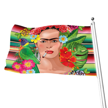 Frida Kahlo Serape Print Flag