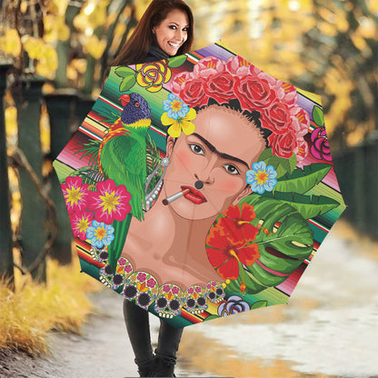 Frida Kahlo Serape Print Foldable Umbrella