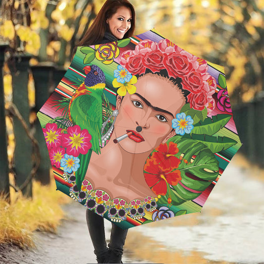 Frida Kahlo Serape Print Foldable Umbrella