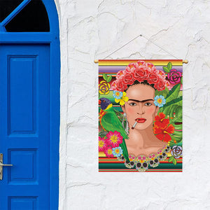 Frida Kahlo Serape Print Garden Flag