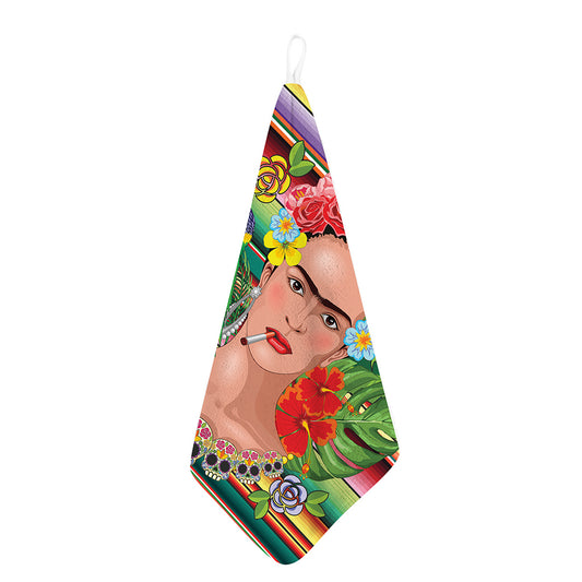 Frida Kahlo Serape Print Hand Towel