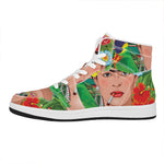 Frida Kahlo Serape Print High Top Leather Sneakers