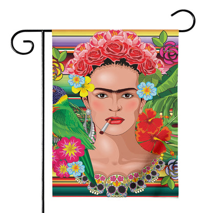 Frida Kahlo Serape Print House Flag