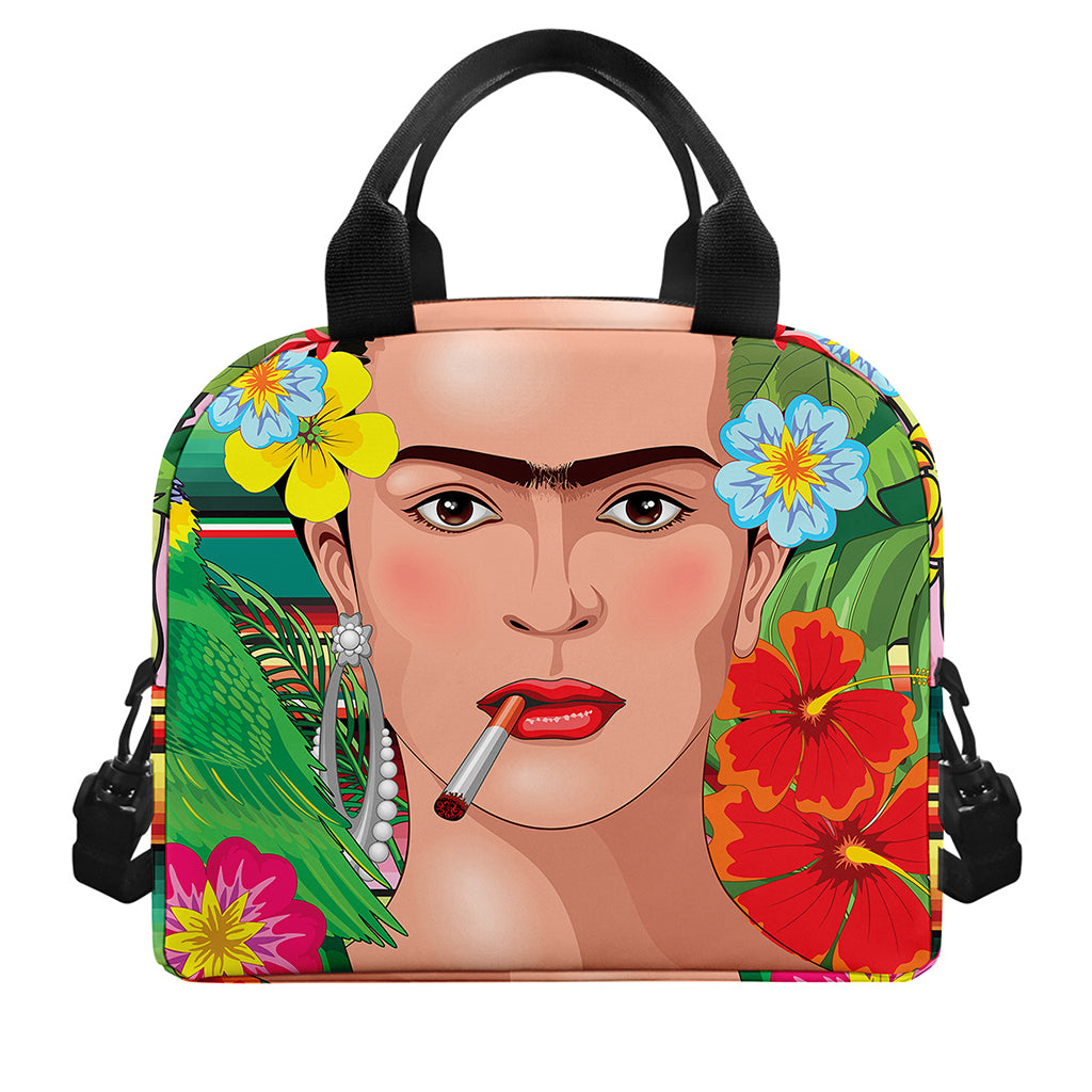 Frida Kahlo Serape Print Insulated Lunch Bag