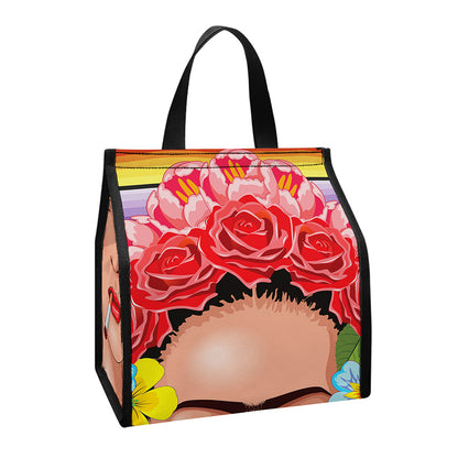Frida Kahlo Serape Print Insulated Lunch Tote
