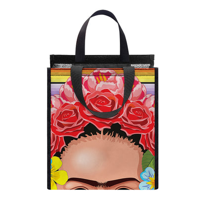 Frida Kahlo Serape Print Insulated Lunch Tote
