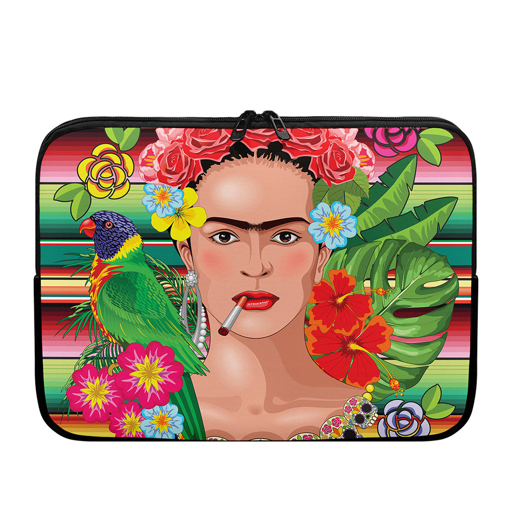 Frida Kahlo Serape Print Laptop Sleeve