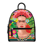 Frida Kahlo Serape Print Leather Backpack