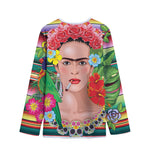 Frida Kahlo Serape Print Long Sleeve Short Coat