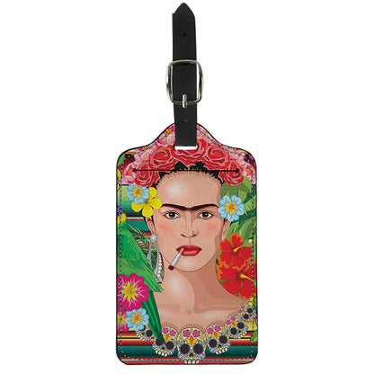 Frida Kahlo Serape Print Luggage Tag