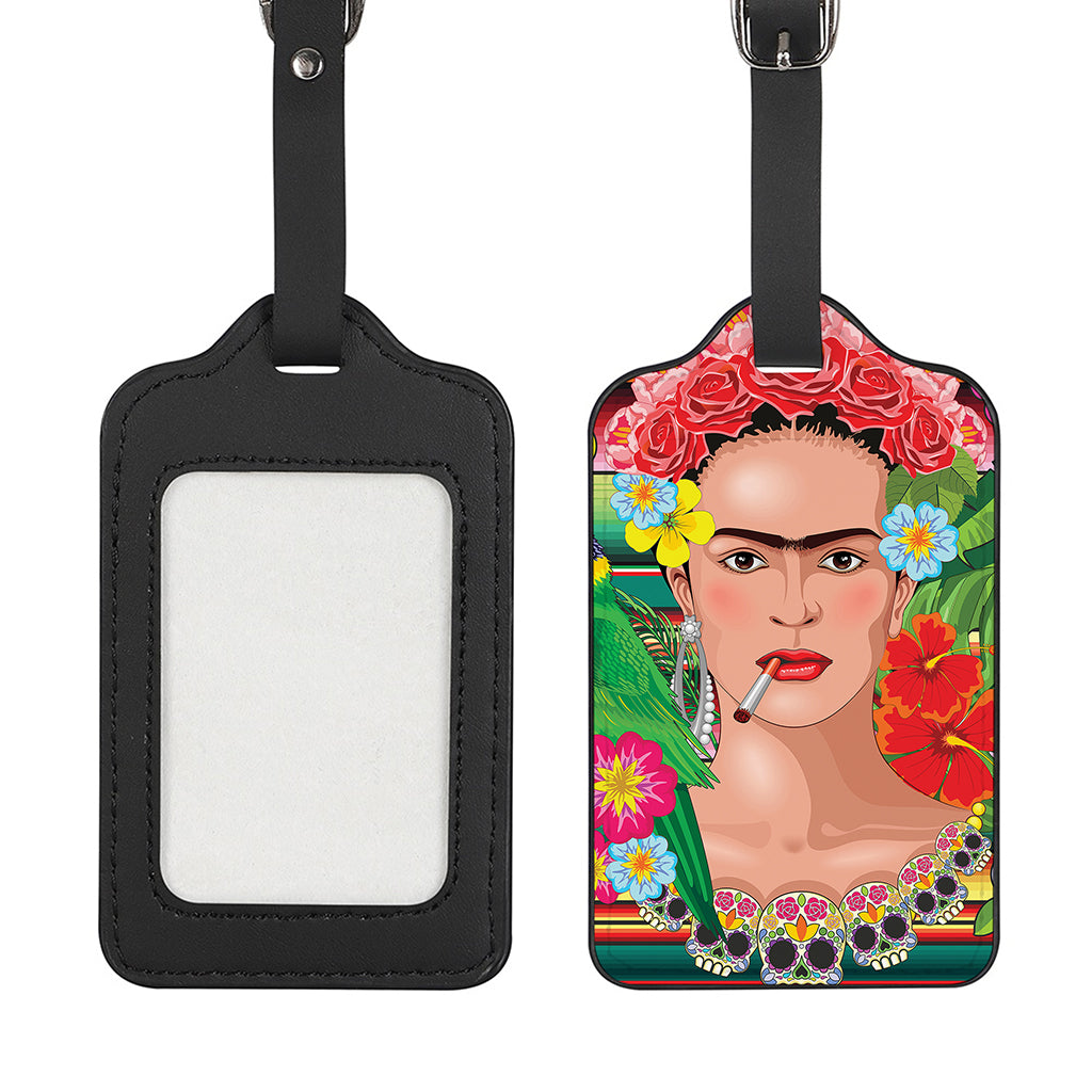 Frida Kahlo Serape Print Luggage Tag