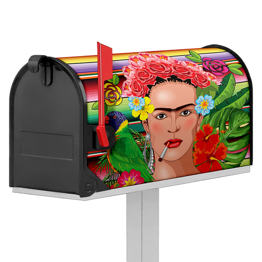 Frida Kahlo Serape Print Mailbox Cover
