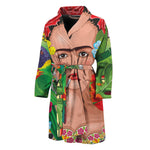 Frida Kahlo Serape Print Men's Bathrobe