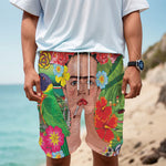 Frida Kahlo Serape Print Men's Cargo Shorts