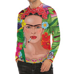 Frida Kahlo Serape Print Men's Long Sleeve Rash Guard