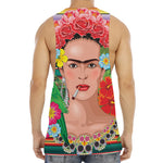Frida Kahlo Serape Print Men's Muscle Tank Top