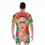 Frida Kahlo Serape Print Men's Rompers