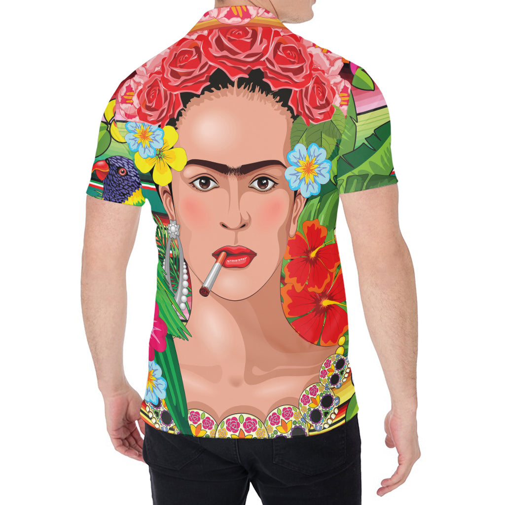 Frida Kahlo Serape Print Men's Shirt