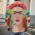 Frida Kahlo Serape Print Men's Shirt Jacket