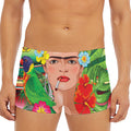 Frida Kahlo Serape Print Men's Short Boxer Briefs