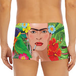 Frida Kahlo Serape Print Men's Short Boxer Briefs