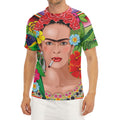Frida Kahlo Serape Print Men's Short Sleeve Rash Guard