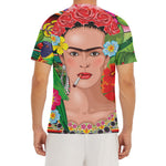 Frida Kahlo Serape Print Men's Short Sleeve Rash Guard