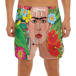 Frida Kahlo Serape Print Men's Split Running Shorts