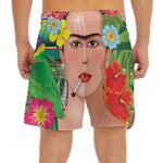 Frida Kahlo Serape Print Men's Split Running Shorts