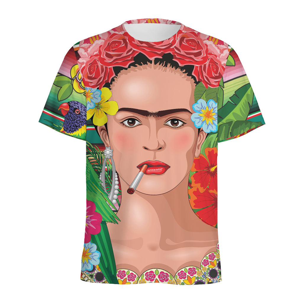 Frida Kahlo Serape Print Men's Sports T-Shirt