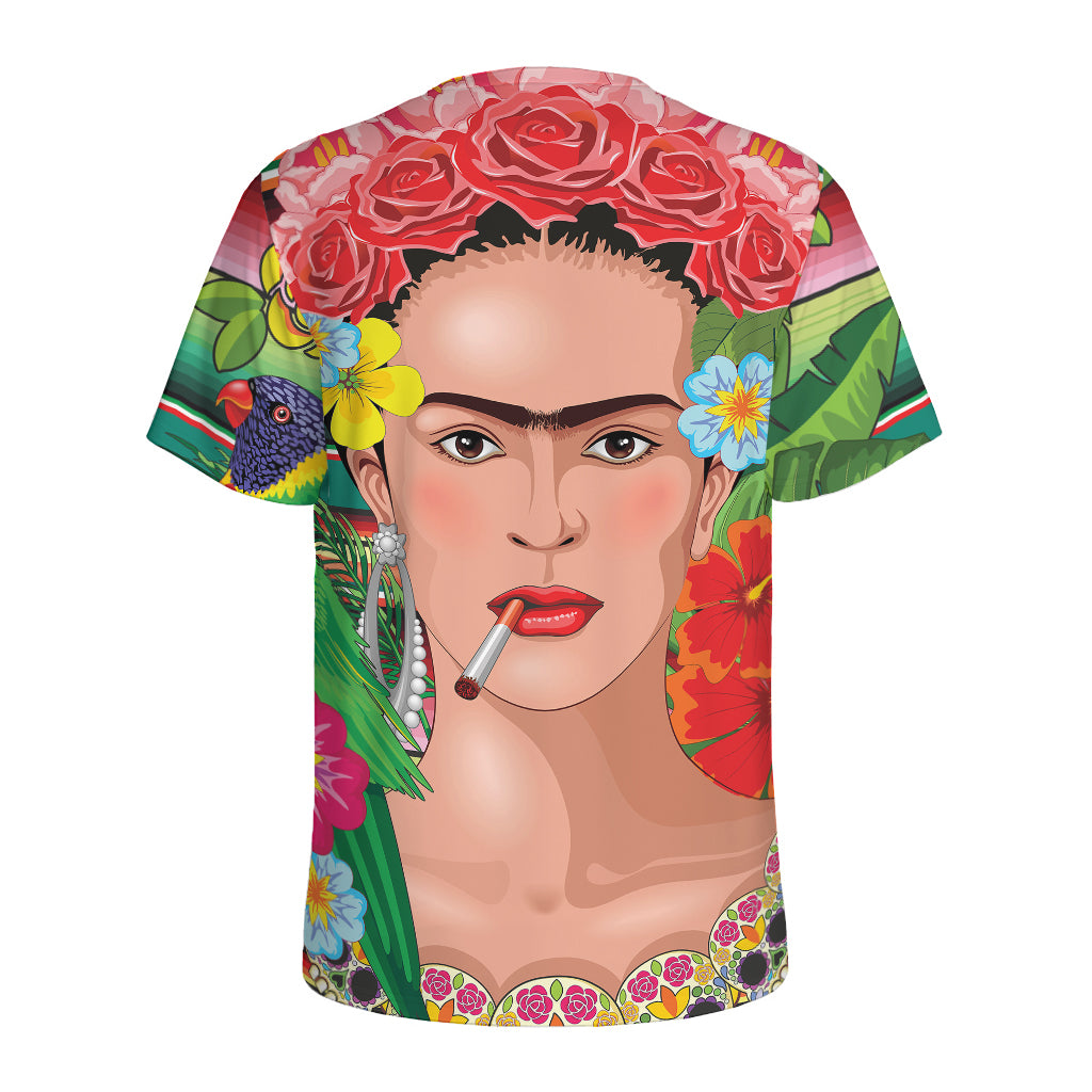 Frida Kahlo Serape Print Men's Sports T-Shirt
