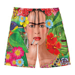 Frida Kahlo Serape Print Men's Swim Trunks