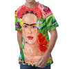 Frida Kahlo Serape Print Men's Velvet T-Shirt