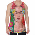 Frida Kahlo Serape Print Men's Velvet Tank Top