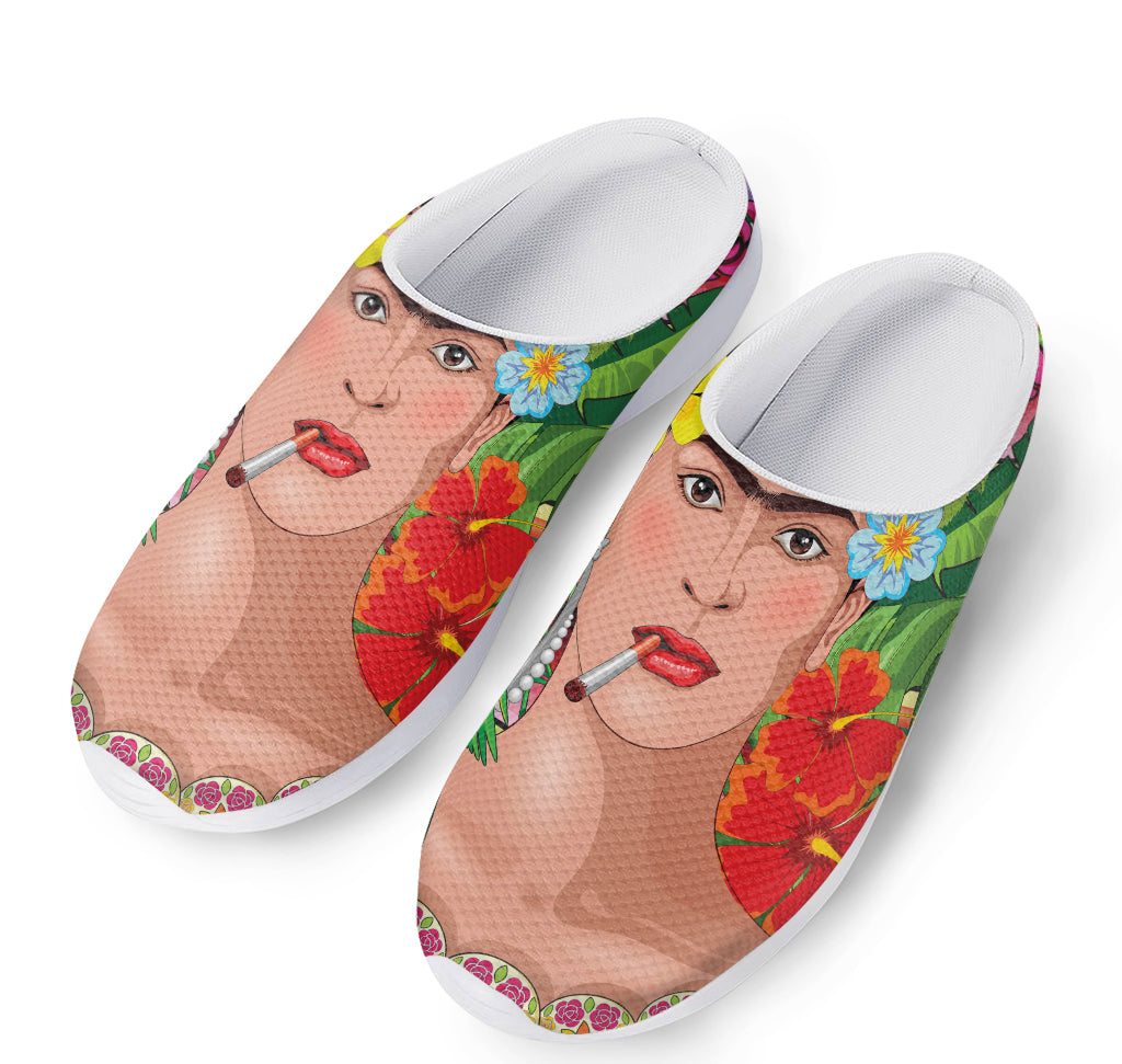 Frida Kahlo Serape Print Mesh Casual Shoes
