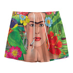 Frida Kahlo Serape Print Mesh Shorts