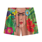 Frida Kahlo Serape Print Mesh Shorts