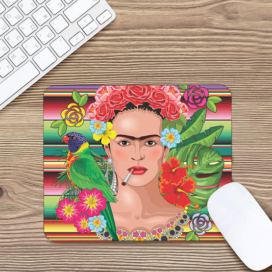 Frida Kahlo Serape Print Mouse Pad