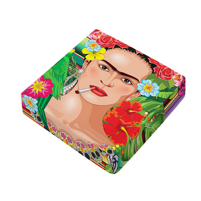 Frida Kahlo Serape Print Outdoor Seat Cushion Cover