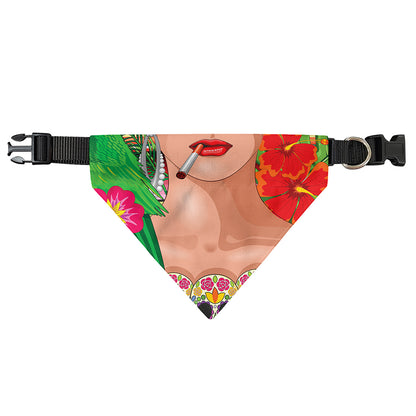 Frida Kahlo Serape Print Over The Collar Dog Bandana