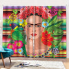 Frida Kahlo Serape Print Pencil Pleat Curtains