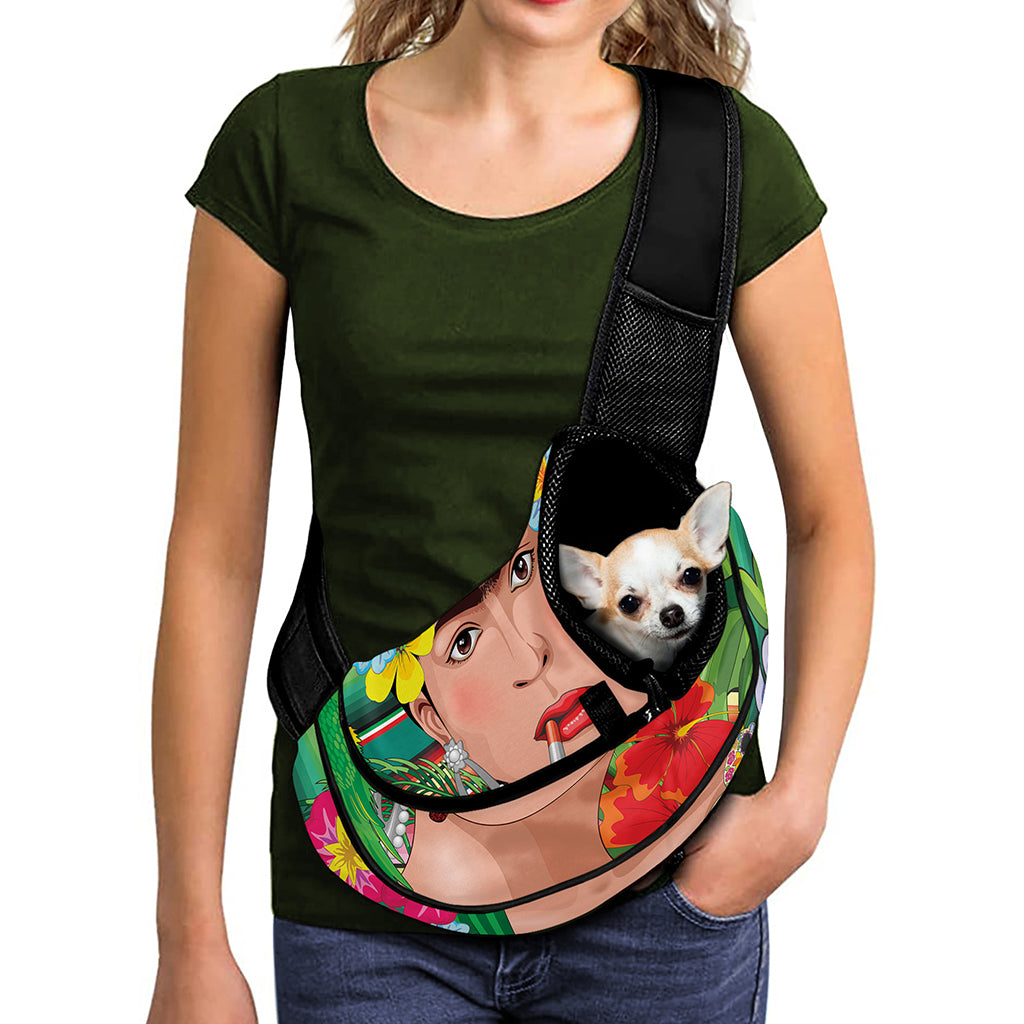 Frida Kahlo Serape Print Pet Sling Carrier