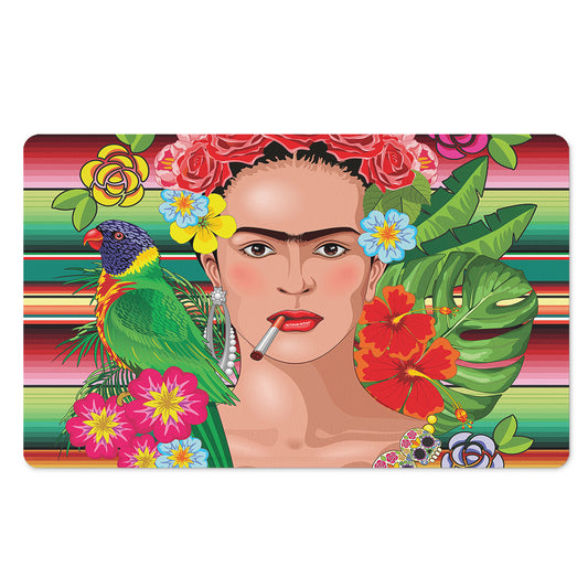 Frida Kahlo Serape Print Polyester Doormat