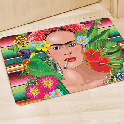 Frida Kahlo Serape Print Polyester Doormat