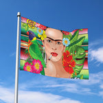 Frida Kahlo Serape Print Polyester Flag
