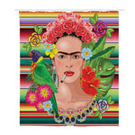 Frida Kahlo Serape Print Polyester Shower Curtain